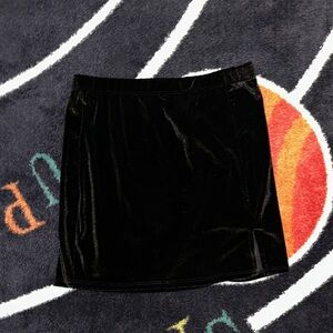 Rue21 Black Velvet Mini Skirt